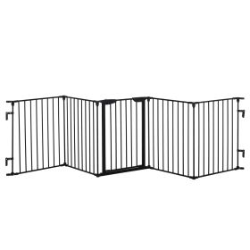 Foldable Dog Playpen Indoor for Small Medium Dogs with Door, for Stairway, Doorway, Hallway, Black Foldable Dog Playpen Indoor for Small Medium Dogs with Door, for Stairway, Doorway, Hallway, Black